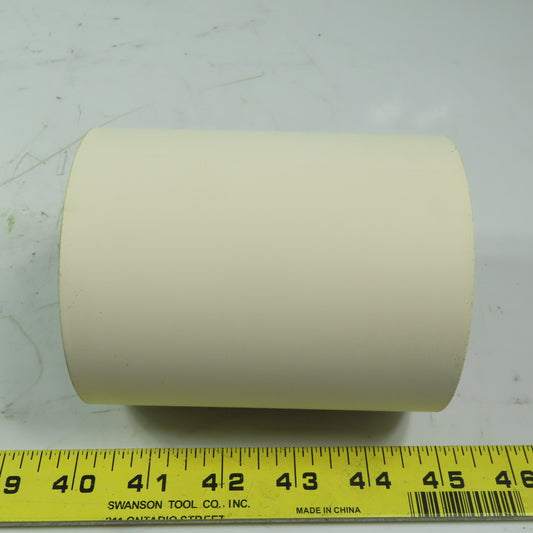 Aluminum 2.970" Diam. x 4.60" White  Rubber Lagged Conveyor Roller