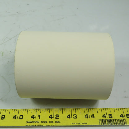 Aluminum 2.970" Diam. x 4.60" White  Rubber Lagged Conveyor Roller