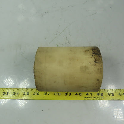 Aluminum 2.970" Diam. x 4.60" White  Rubber Lagged Conveyor Roller
