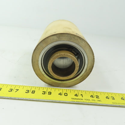 Aluminum 2.970" Diam. x 4.60" White  Rubber Lagged Conveyor Roller