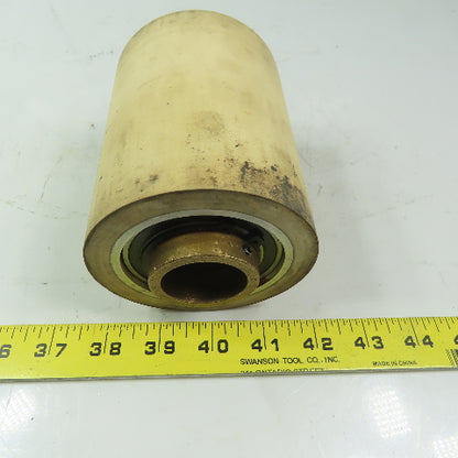 Aluminum 2.970" Diam. x 4.60" White  Rubber Lagged Conveyor Roller