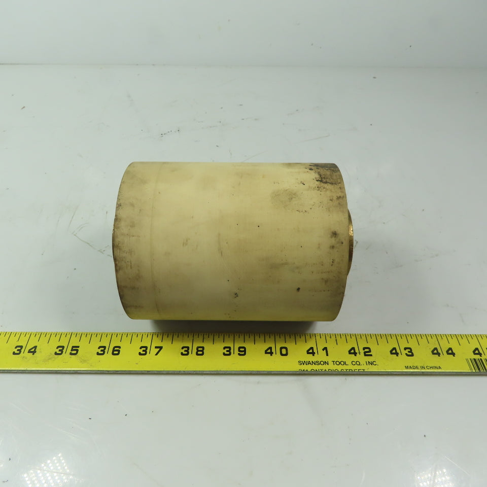 Aluminum 2.970" Diam. x 4.60" White  Rubber Lagged Conveyor Roller
