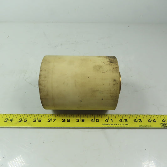 Aluminum 2.970" Diam. x 4.60" White  Rubber Lagged Conveyor Roller