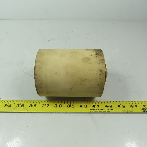 Aluminum 2.970" Diam. x 4.60" White  Rubber Lagged Conveyor Roller