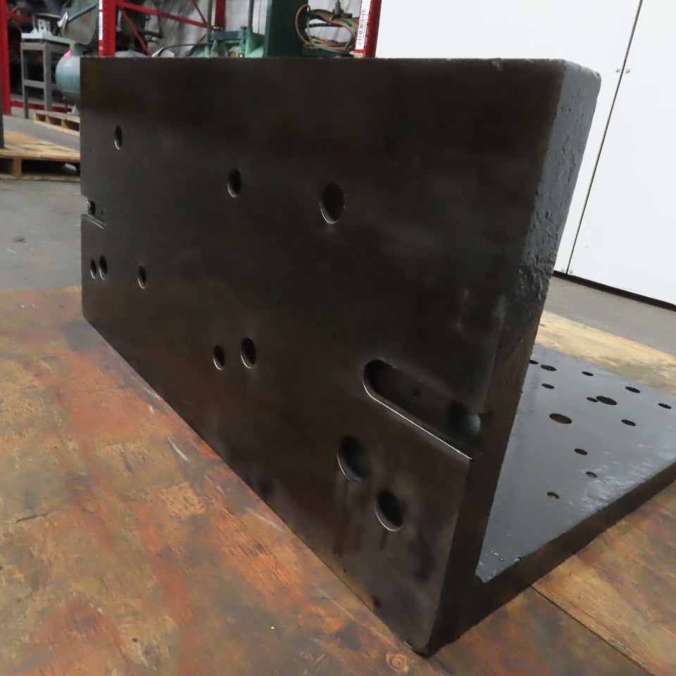 23" x 27" Wide x 14" Tall Webbed Steel Angle Plate Set Up Fixture 1-1/2" Thick