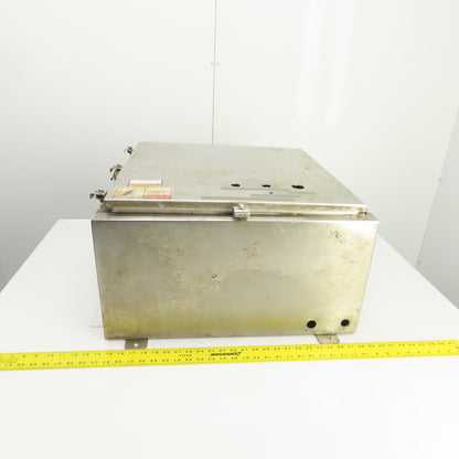 Cooper 24" x 24" x 12" Wall Mount Stainless Steel Electrical Enclosure Type 4X