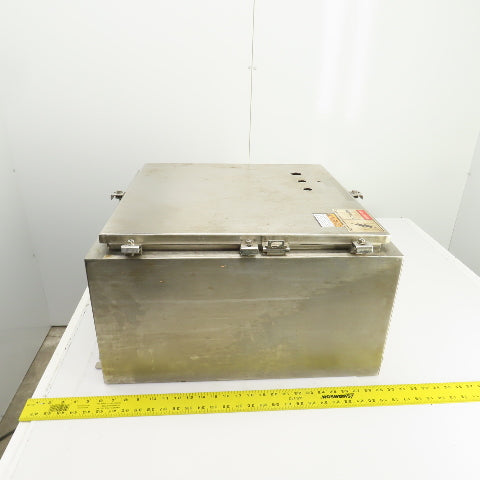 Cooper 24" x 24" x 12" Wall Mount Stainless Steel Electrical Enclosure Type 4X
