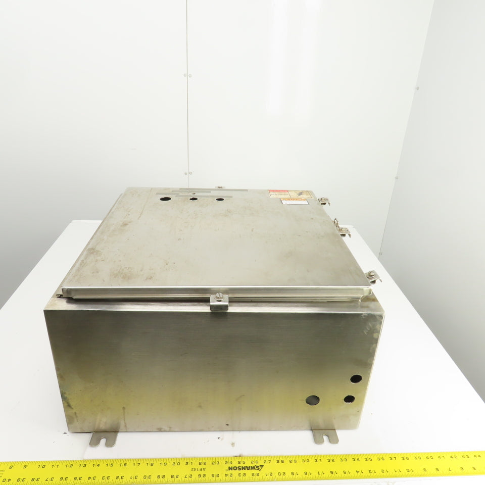 Cooper 24" x 24" x 12" Wall Mount Stainless Steel Electrical Enclosure Type 4X