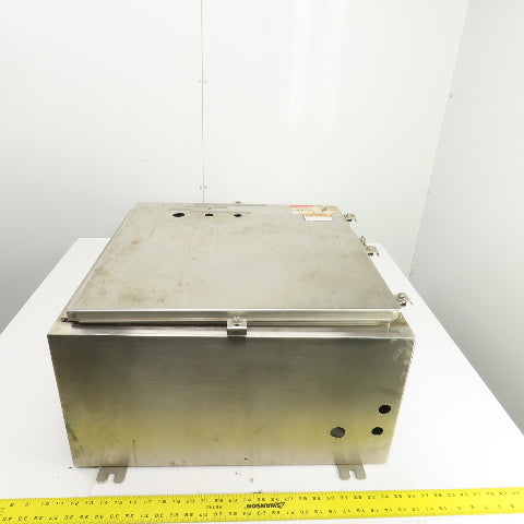 Cooper 24" x 24" x 12" Wall Mount Stainless Steel Electrical Enclosure Type 4X