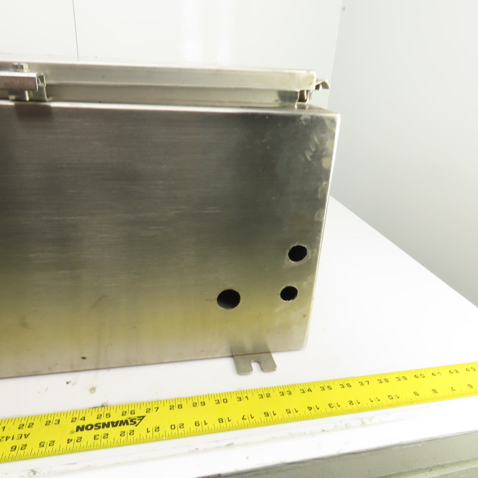 Cooper 24" x 24" x 12" Wall Mount Stainless Steel Electrical Enclosure Type 4X