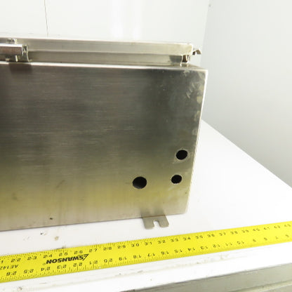 Cooper 24" x 24" x 12" Wall Mount Stainless Steel Electrical Enclosure Type 4X