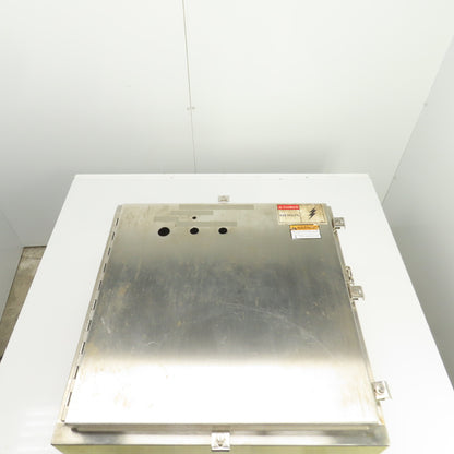 Cooper 24" x 24" x 12" Wall Mount Stainless Steel Electrical Enclosure Type 4X