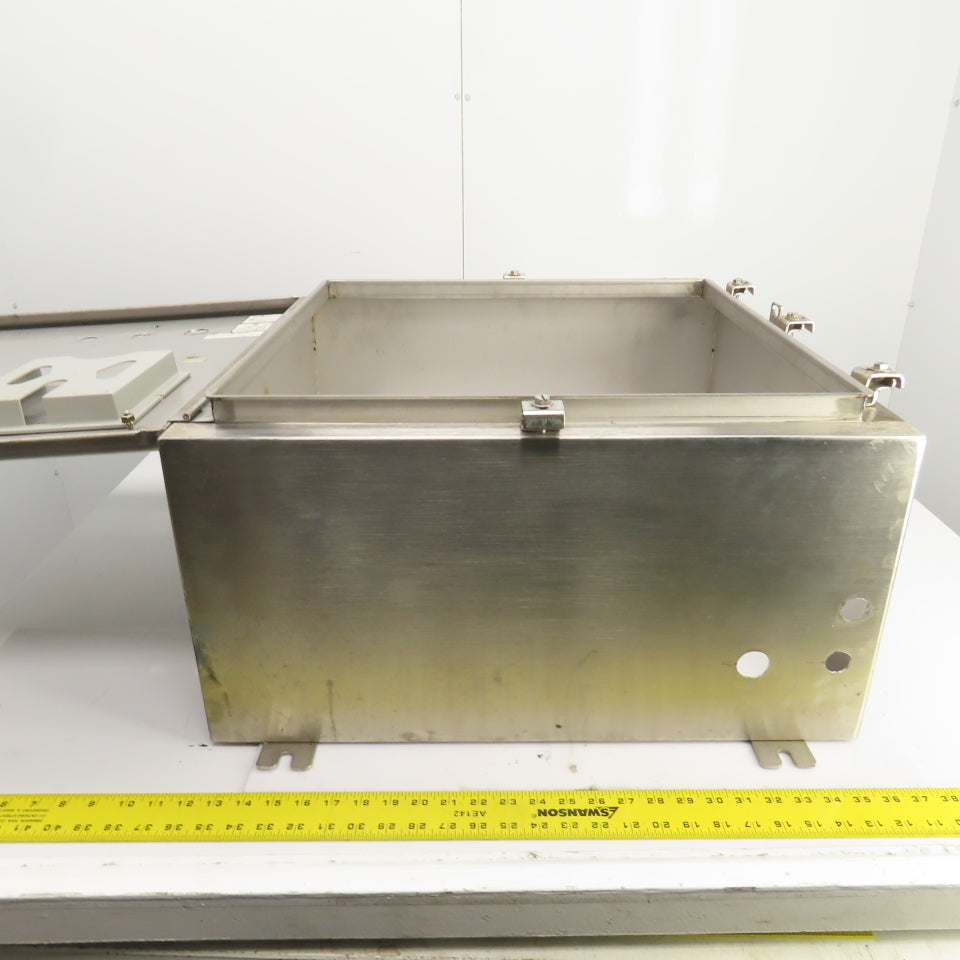 Cooper 24" x 24" x 12" Wall Mount Stainless Steel Electrical Enclosure Type 4X