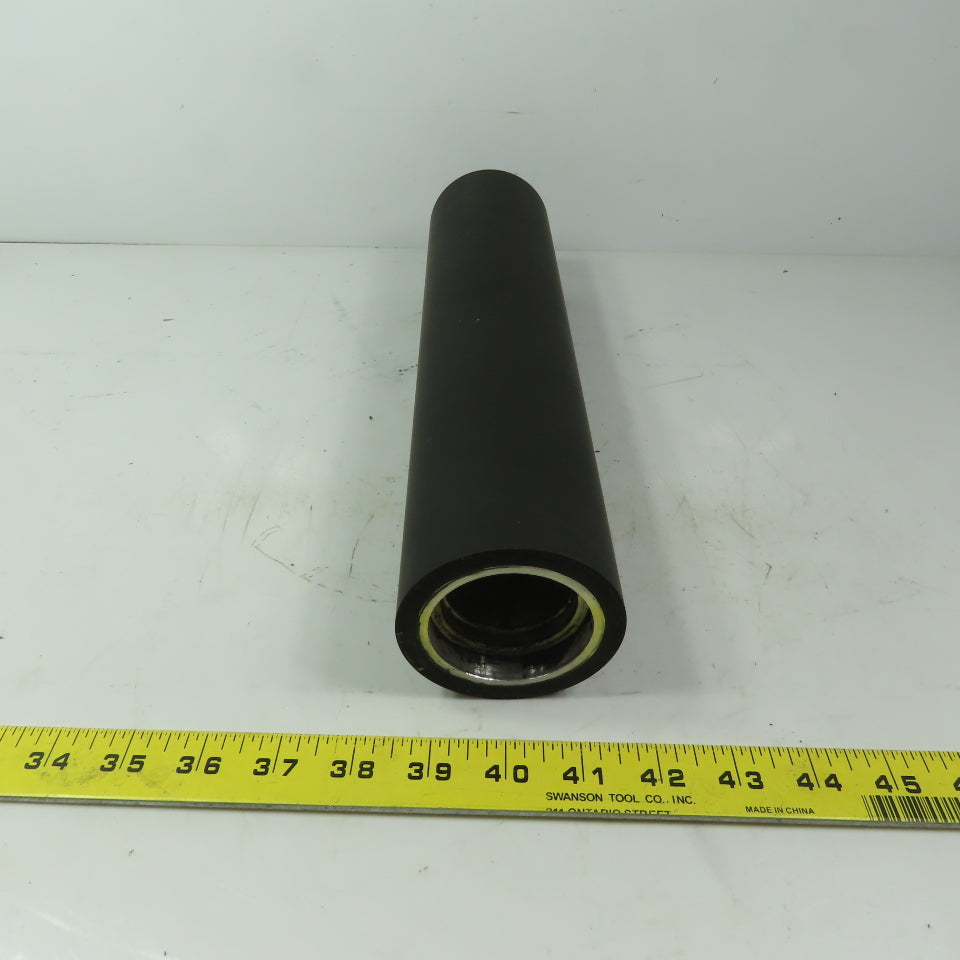 Aluminum 3" Diam. x 13" Black  Rubber Lagged Conveyor Roller
