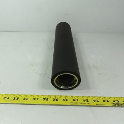 Aluminum 3" Diam. x 13" Black  Rubber Lagged Conveyor Roller
