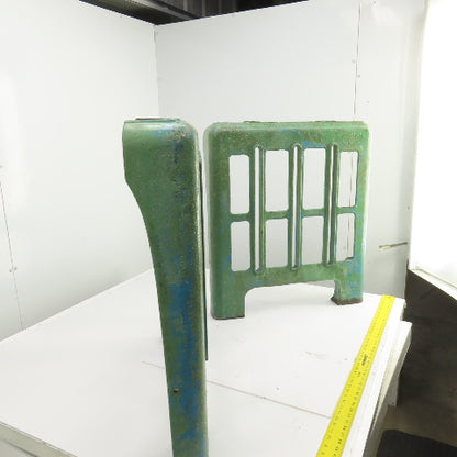 Sampson MN-10 29-1/2" H x 25-3/4 Antique Cast Iron Machine Table Legs Set of 2
