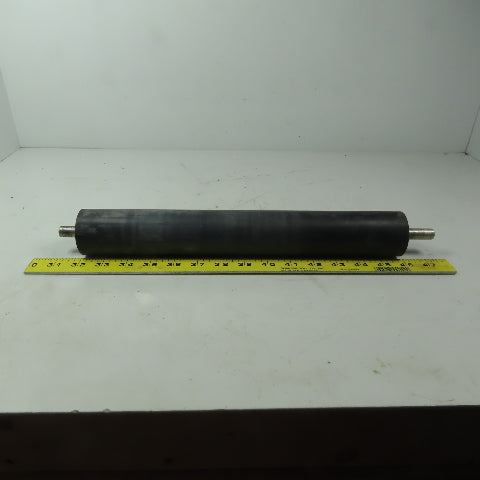 Aluminum 2" Diam. x 14" Black  Rubber Lagged Conveyor Roller