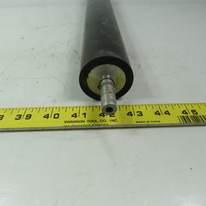 Aluminum 2" Diam. x 14" Black  Rubber Lagged Conveyor Roller