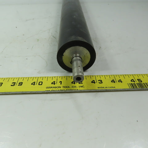 Aluminum 2" Diam. x 14" Black  Rubber Lagged Conveyor Roller