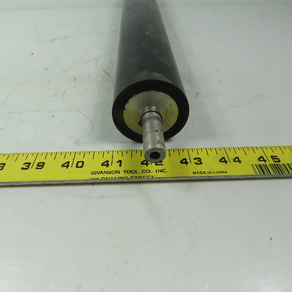 Aluminum 2" Diam. x 14" Black  Rubber Lagged Conveyor Roller