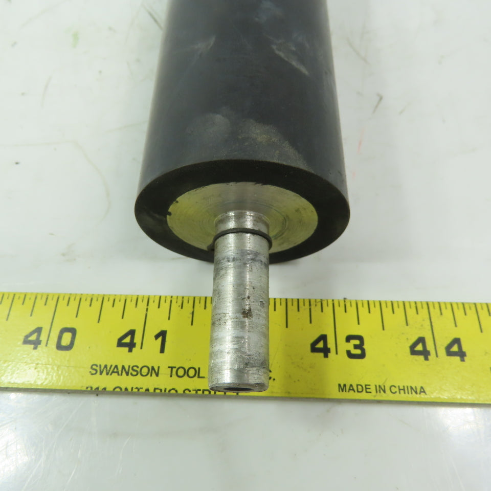 Aluminum 2" Diam. x 14" Black  Rubber Lagged Conveyor Roller