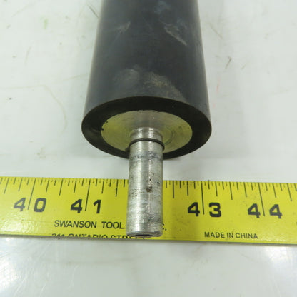Aluminum 2" Diam. x 14" Black  Rubber Lagged Conveyor Roller