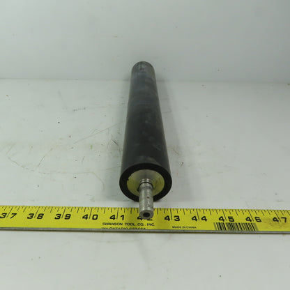 Aluminum 2" Diam. x 14" Black  Rubber Lagged Conveyor Roller