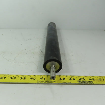 Aluminum 2" Diam. x 14" Black  Rubber Lagged Conveyor Roller
