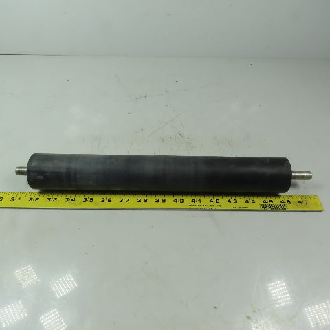 Aluminum 2" Diam. x 14" Black  Rubber Lagged Conveyor Roller