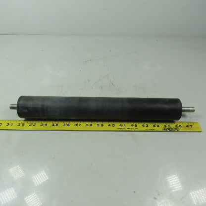 Aluminum 2" Diam. x 14" Black  Rubber Lagged Conveyor Roller