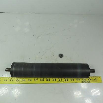 Steel 2.35" Diam. x 11-3/4" Black  Rubber Lagged Gravity Conveyor Roller