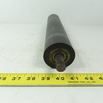 Steel 2.35" Diam. x 11-3/4" Black  Rubber Lagged Gravity Conveyor Roller