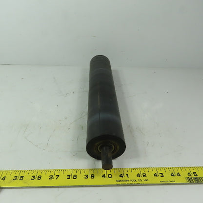 Steel 2.35" Diam. x 11-3/4" Black  Rubber Lagged Gravity Conveyor Roller