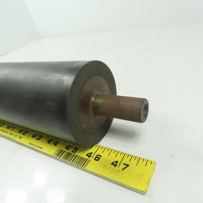 Steel 3" Diam. x 11-3/4" Black Rubber Lagged Gravity Conveyor Roller