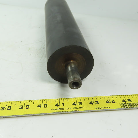 Steel 3" Diam. x 11-3/4" Black Rubber Lagged Gravity Conveyor Roller