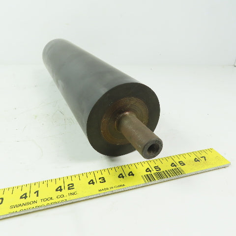 Steel 3" Diam. x 11-3/4" Black Rubber Lagged Gravity Conveyor Roller