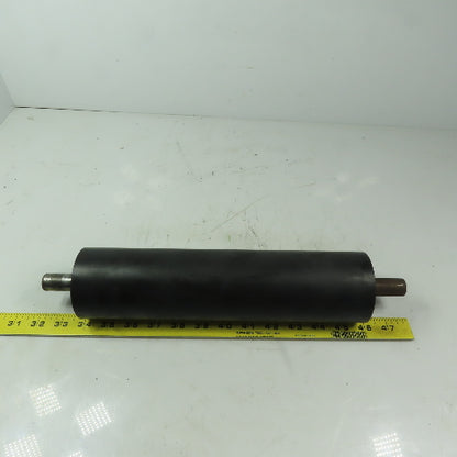 Steel 3" Diam. x 11-3/4" Black Rubber Lagged Gravity Conveyor Roller