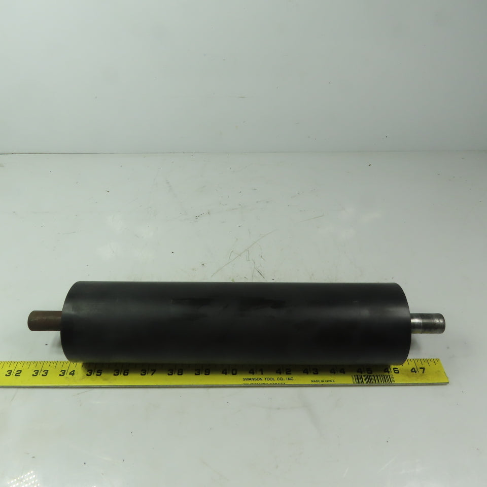 Steel 3" Diam. x 11-3/4" Black Rubber Lagged Gravity Conveyor Roller