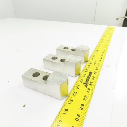 1-1/2" W Single Step Aluminum Lathe Chuck Jaws 4-9/16" OAL x 2" H Lot Of 3
