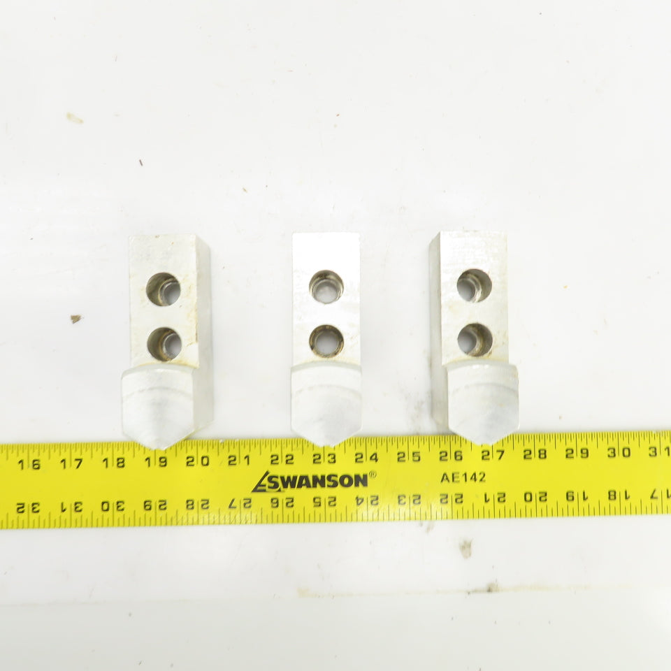 1-1/2" W Single Step Aluminum Lathe Chuck Jaws 4-9/16" OAL x 2" H Lot Of 3