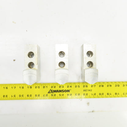 1-1/2" W Single Step Aluminum Lathe Chuck Jaws 4-9/16" OAL x 2" H Lot Of 3