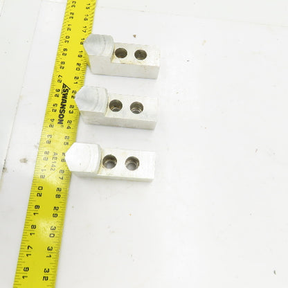 1-1/2" W Single Step Aluminum Lathe Chuck Jaws 4-9/16" OAL x 2" H Lot Of 3