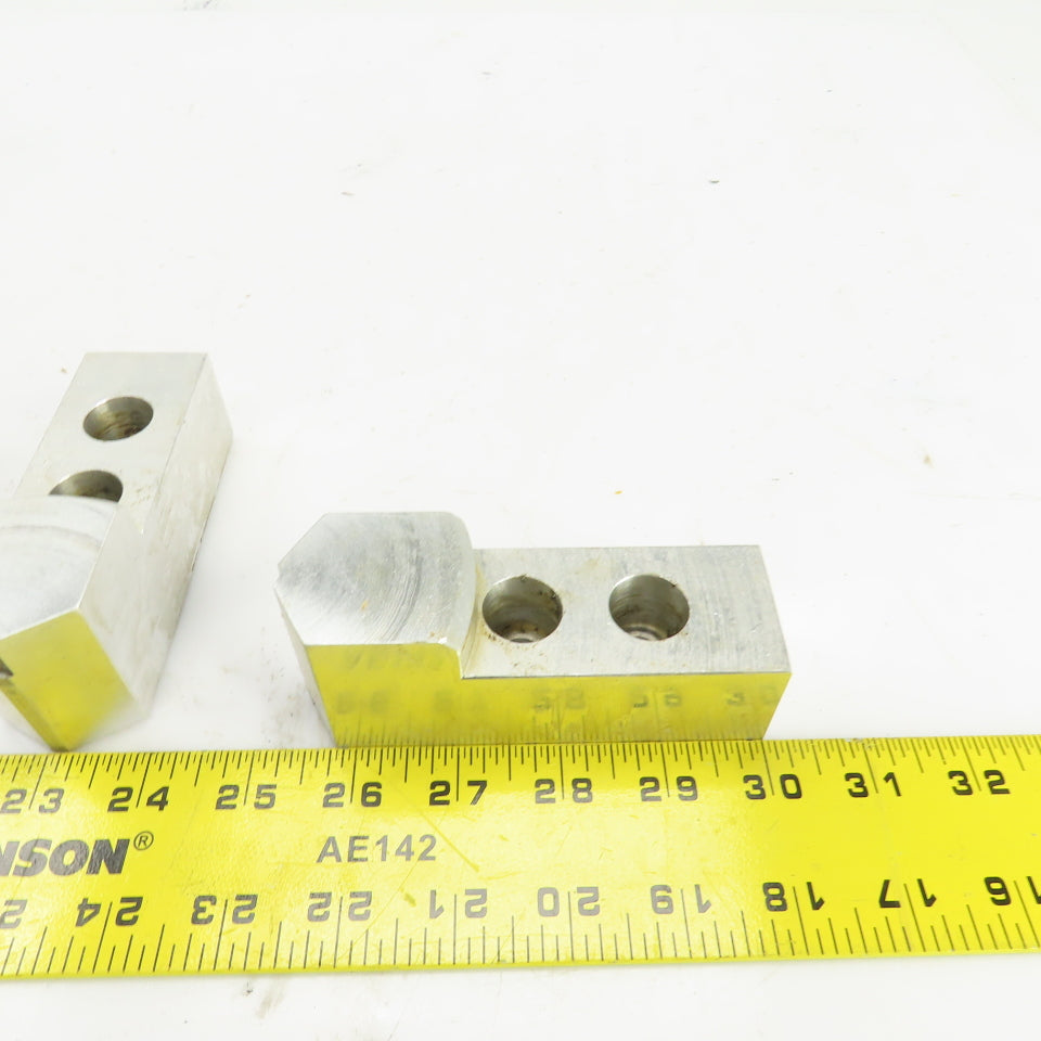 1-1/2" W Single Step Aluminum Lathe Chuck Jaws 4-9/16" OAL x 2" H Lot Of 3