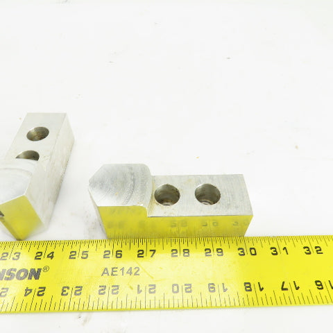 1-1/2" W Single Step Aluminum Lathe Chuck Jaws 4-9/16" OAL x 2" H Lot Of 3