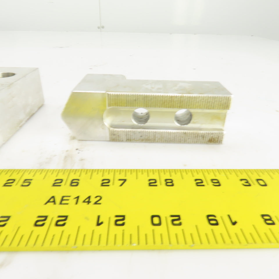 1-1/2" W Single Step Aluminum Lathe Chuck Jaws 4-9/16" OAL x 2" H Lot Of 3