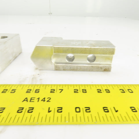 1-1/2" W Single Step Aluminum Lathe Chuck Jaws 4-9/16" OAL x 2" H Lot Of 3