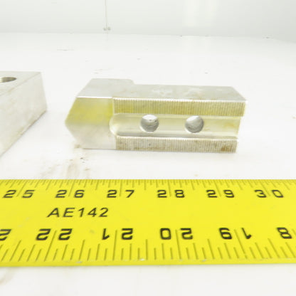 1-1/2" W Single Step Aluminum Lathe Chuck Jaws 4-9/16" OAL x 2" H Lot Of 3