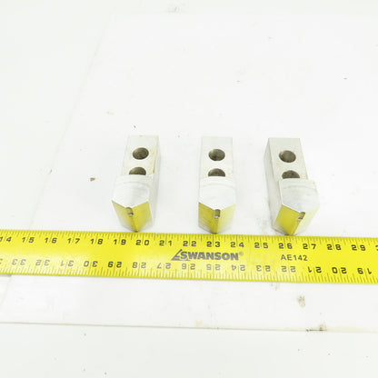 1-1/2" W Single Step Aluminum Lathe Chuck Jaws 4-9/16" OAL x 2" H Lot Of 3