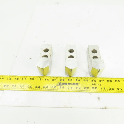 1-1/2" W Single Step Aluminum Lathe Chuck Jaws 4-9/16" OAL x 2" H Lot Of 3