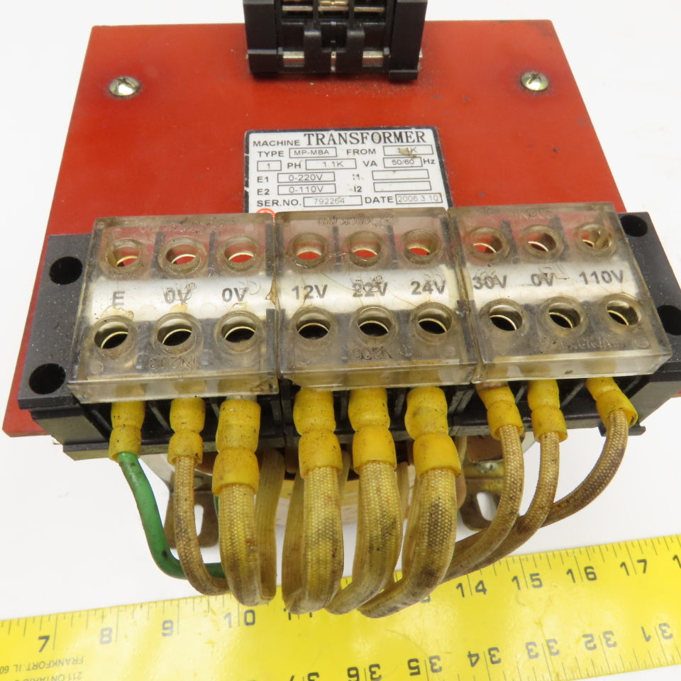 Chin I Electrical MP-MBA 0-220V Pri 1.1kVa 1Ph 0-110V Sec. 50/60Hz Transformer